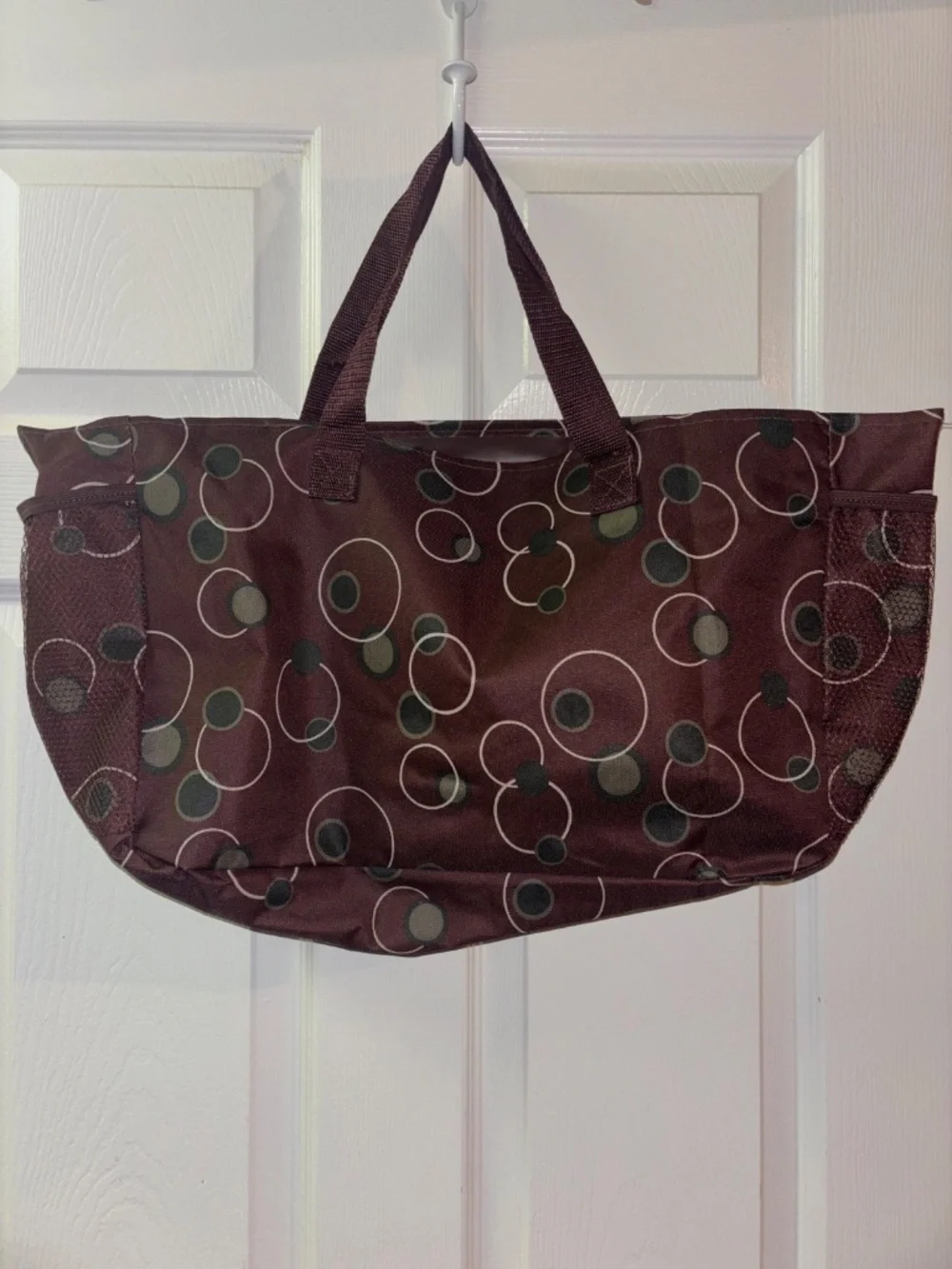 Brown & Green Tote Bag - Very Clean & Spacious